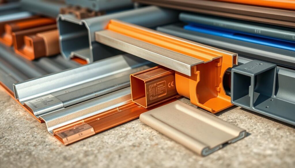 Dachrinne Materialien
