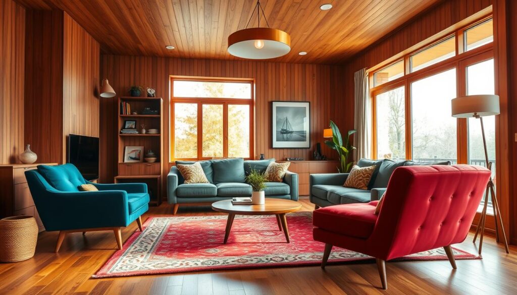 Innenraumgestaltung Retro modernes Design